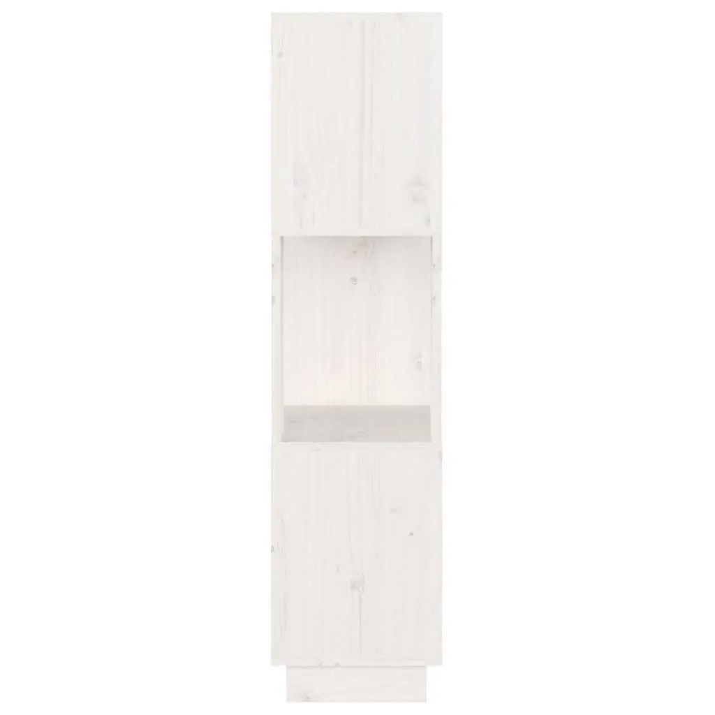Bookcase Room Divider Solid Pine Wood White Ample Storage 51x25x101cm