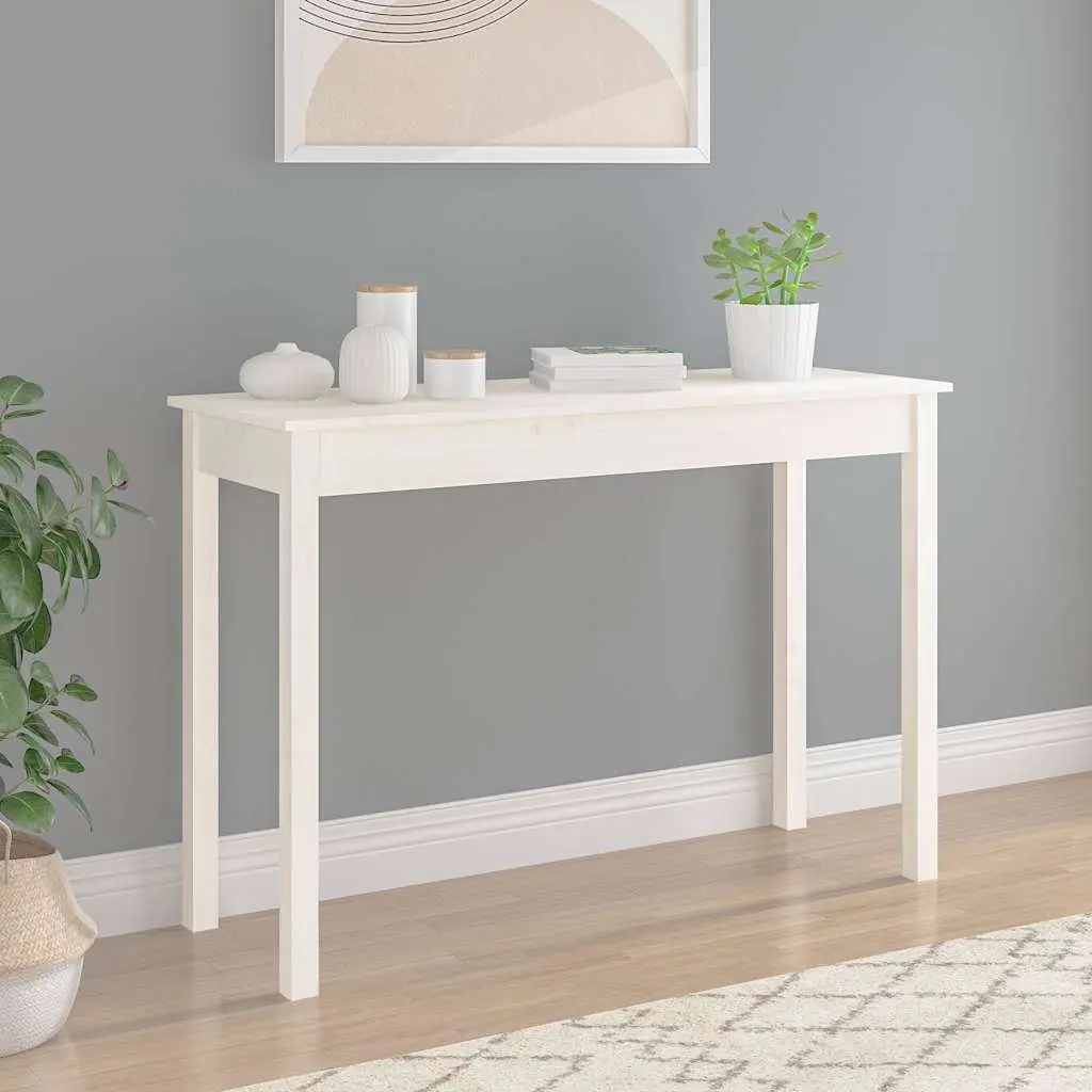 Console Table Wooden 110x40x75 cm White