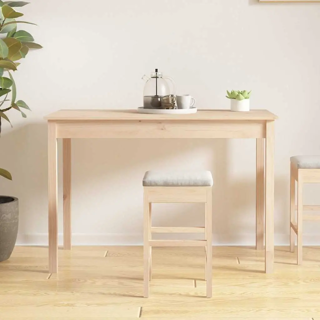 Brown Pine Dining Table for Home Use 110x55x75cm