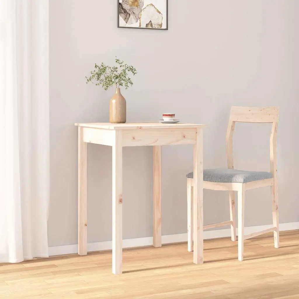 Solid Wood Dining Table 55x55x75 cm Brown Kitchen Furniture Minimalist Design
