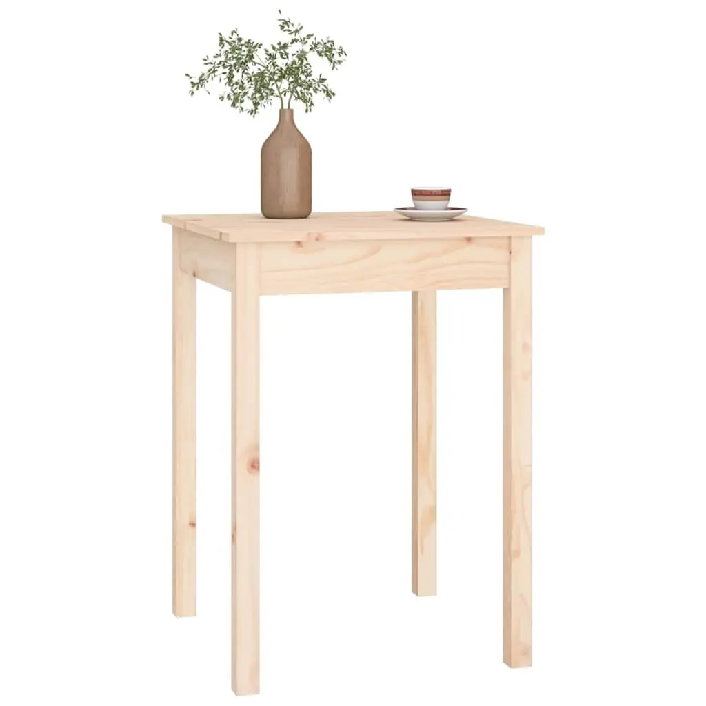 Solid Wood Dining Table 55x55x75 cm Brown Kitchen Furniture Minimalist Design