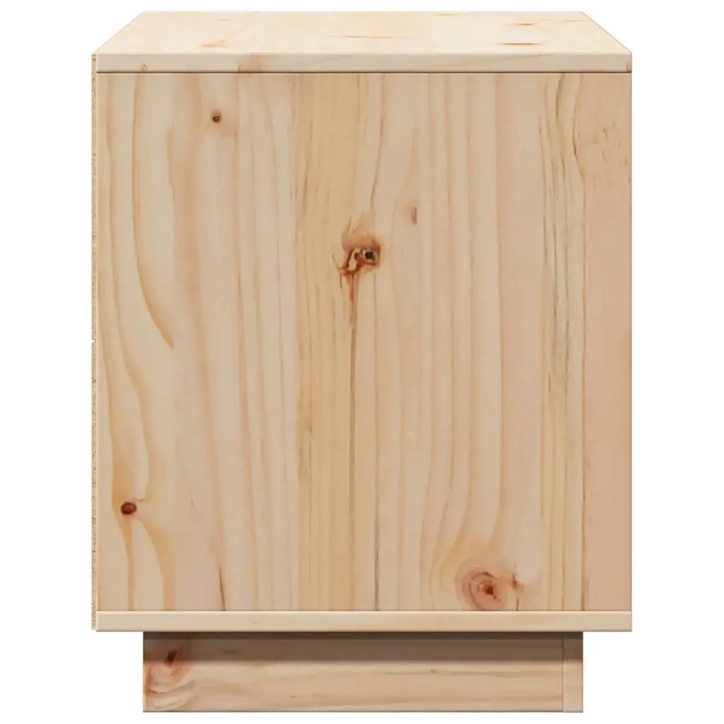 Solid Wood TV Cabinet Pine 74x35x44 cm Brown Storage Unit Living Room Furniture