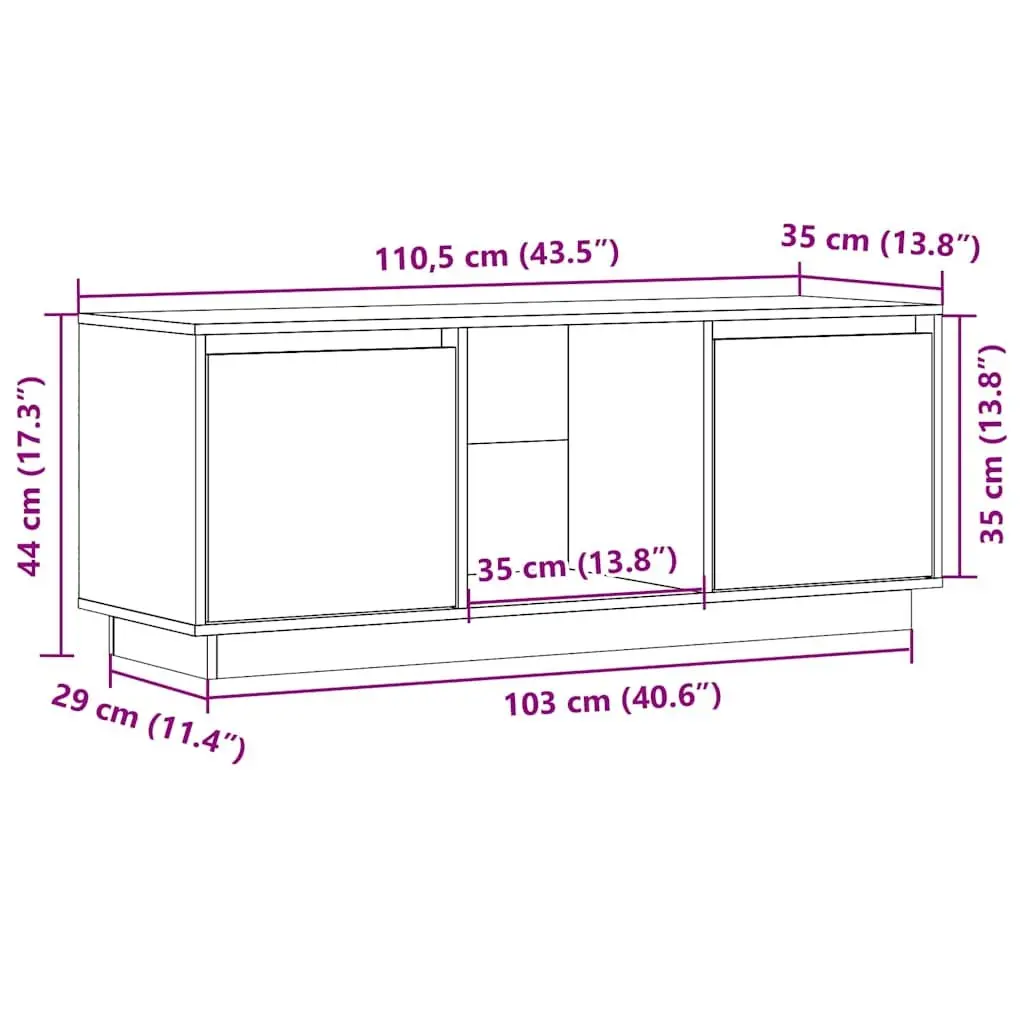 Honey Brown Solid Pine Wood TV Stand Media Storage Unit with Multiple Compartments for Living Room