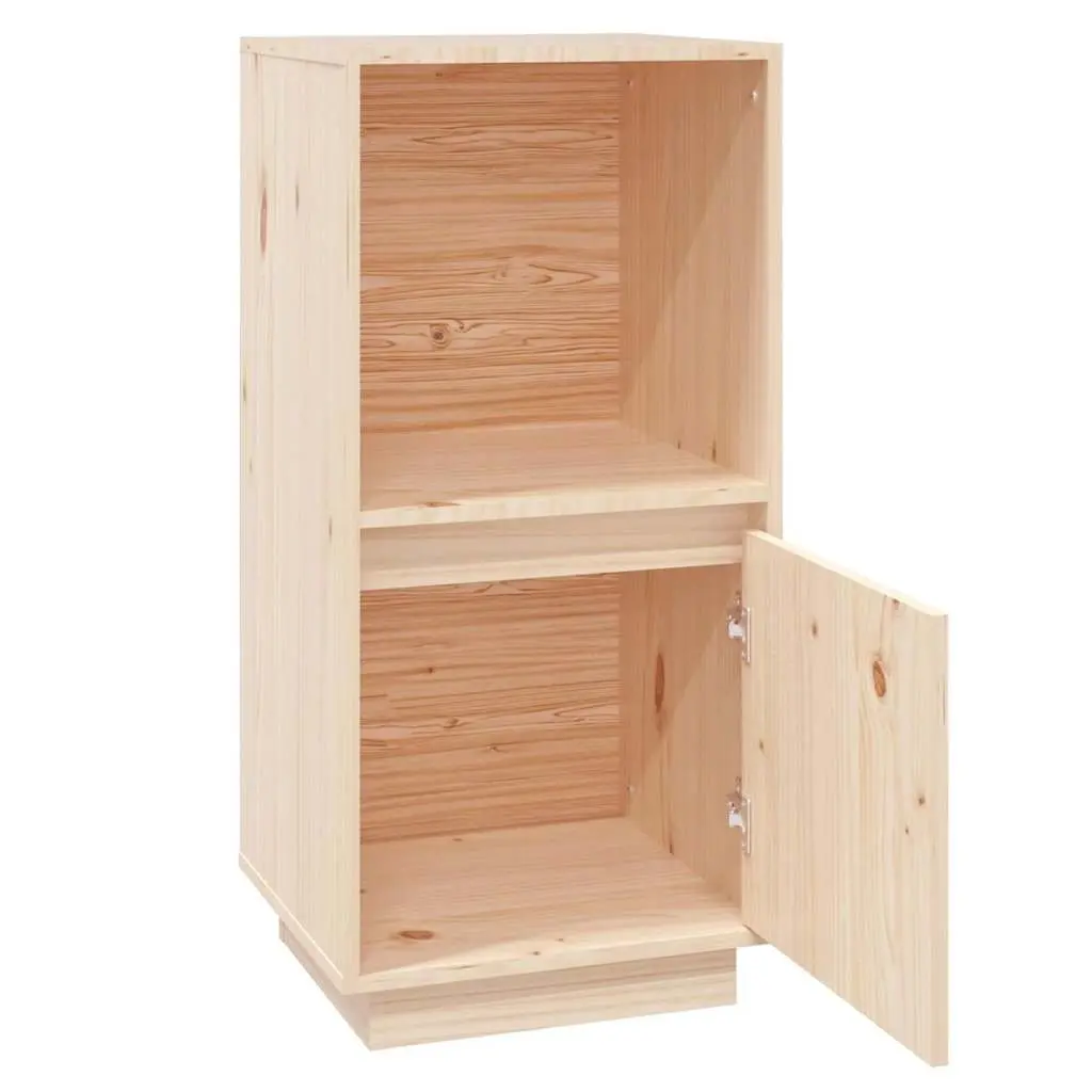 Sideboard 38x35x80 cm Brown Solid Pine Wood Cabinet Storage Living Room