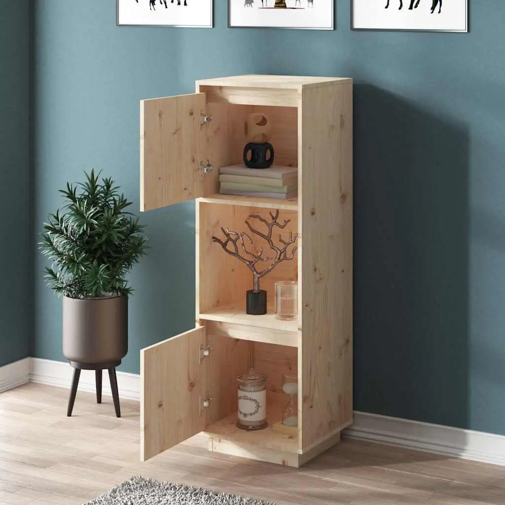 Solid Wood Pine Highboard for Home Use 38x35x117cm