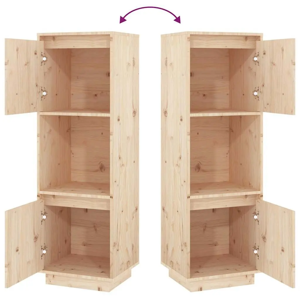 Solid Wood Pine Highboard for Home Use 38x35x117cm