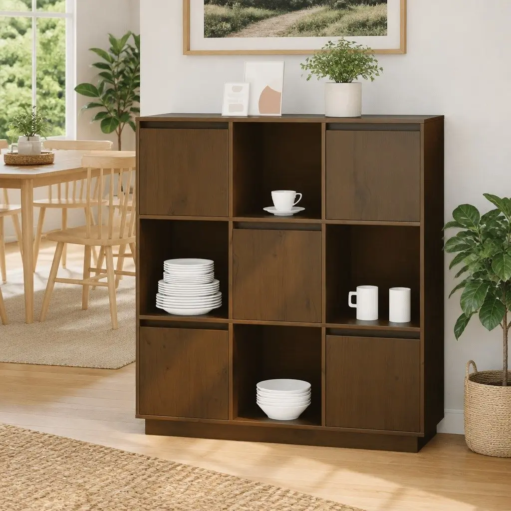 Highboard Cabinet with 5 Doors for Home Organization