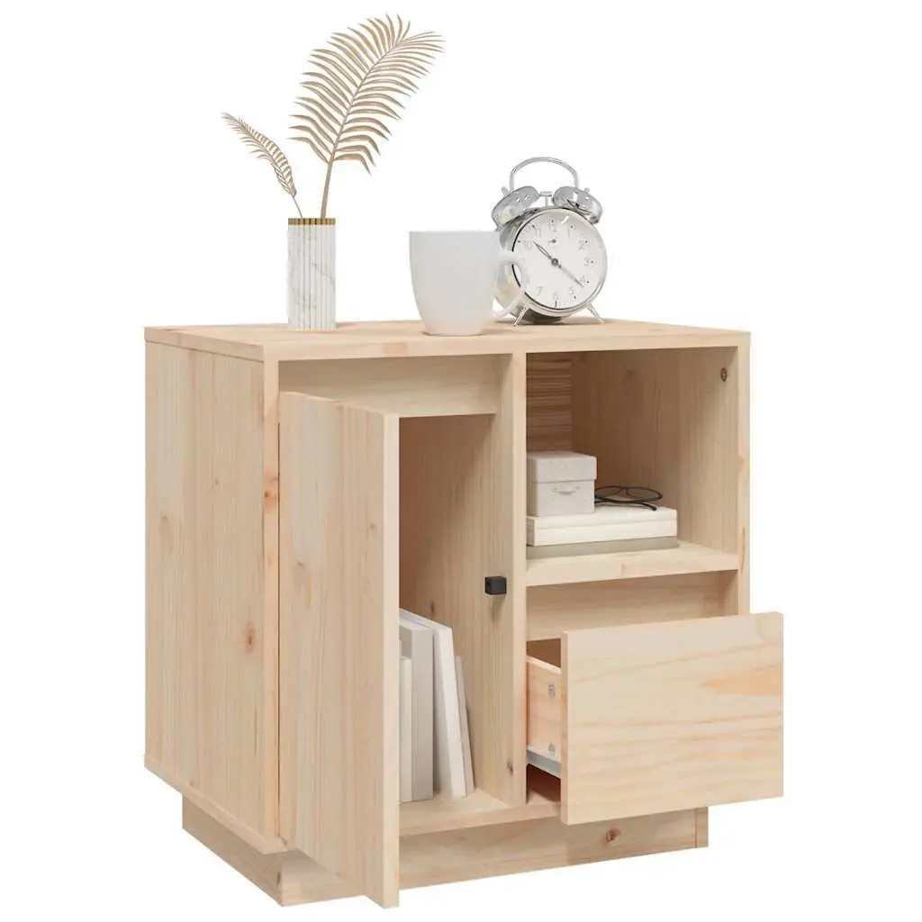 Bedside Cabinets 2 pcs Solid Wood Storage Nightstand Side Table Brown