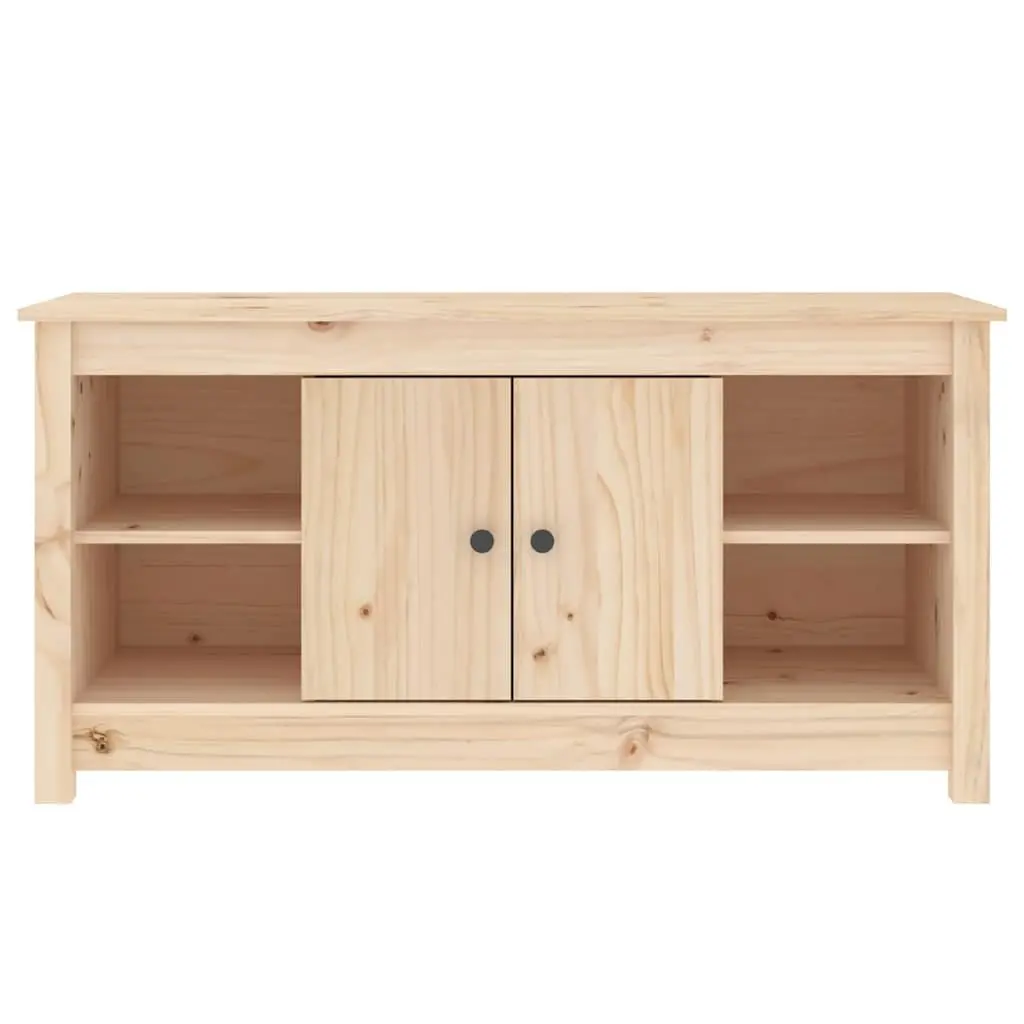TV Cabinet 103x36.5x52 cm Wooden Storage Unit with Doors Open Shelves Brown