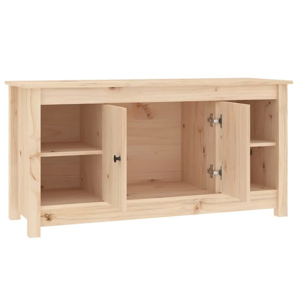 TV Cabinet 103x36.5x52 cm Wooden Storage Unit with Doors Open Shelves Brown