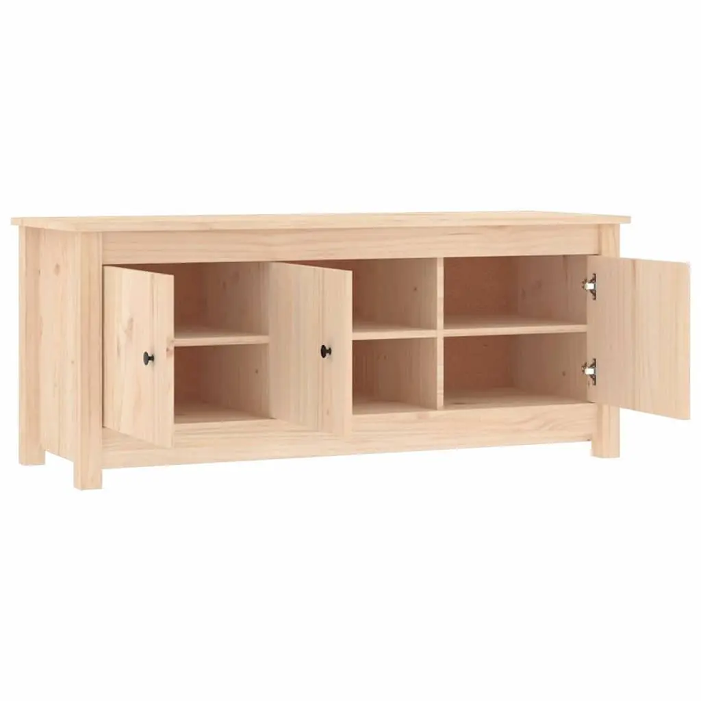 Wooden Shoe Cabinet 110x38x45.5cm Brown Solid Pine Storage Rack Organiser