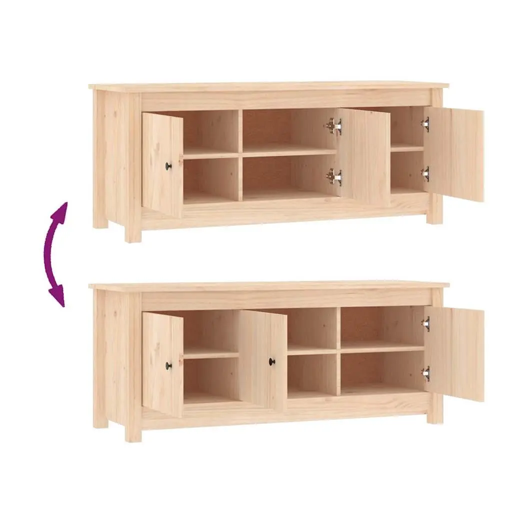 Wooden Shoe Cabinet 110x38x45.5cm Brown Solid Pine Storage Rack Organiser
