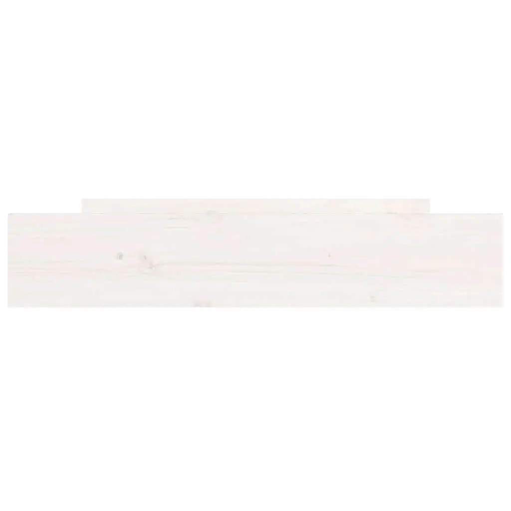 Under Bed Storage Drawers Solid Pine Wood White 2 Piece with Wheels