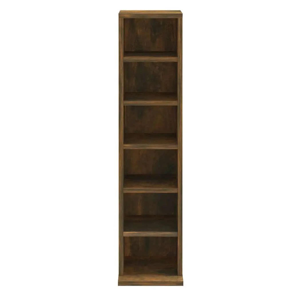 Storage Cabinet Engineered Wood Smoked Oak 21x20x88cm Media Organiser