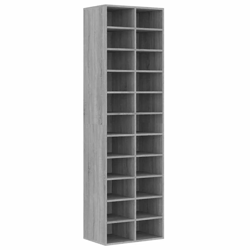 Shoe Cabinet Grey Sonoma 54x34x183 cm Storage Organiser Engineered Wood
