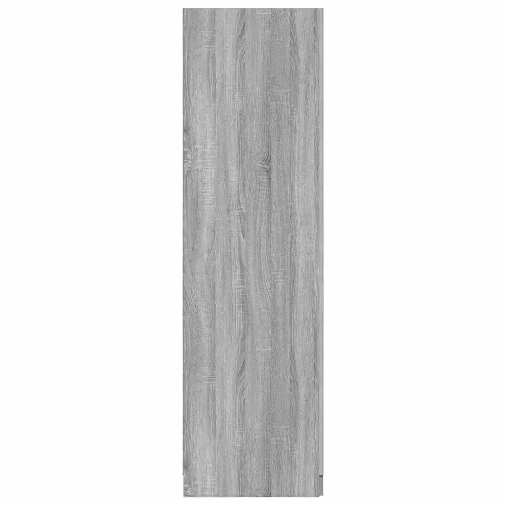 Grey Storage Wardrobe with Hanging Rod