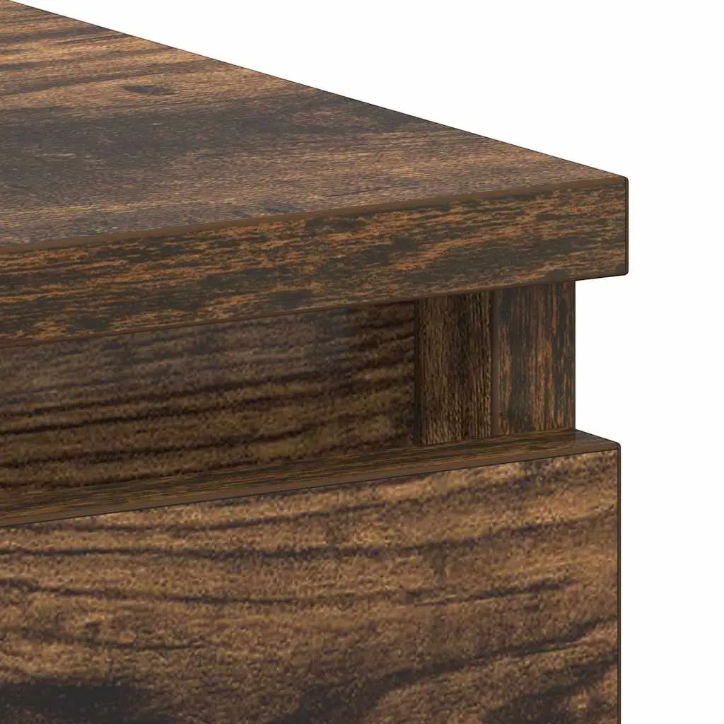 Brown Office Desk Engineered Wood Storage Drawers Study Workstation 90x45x76cm