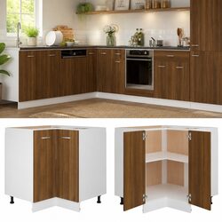 Practical Brown Oak Kitchen Cabinet for Everyday Use