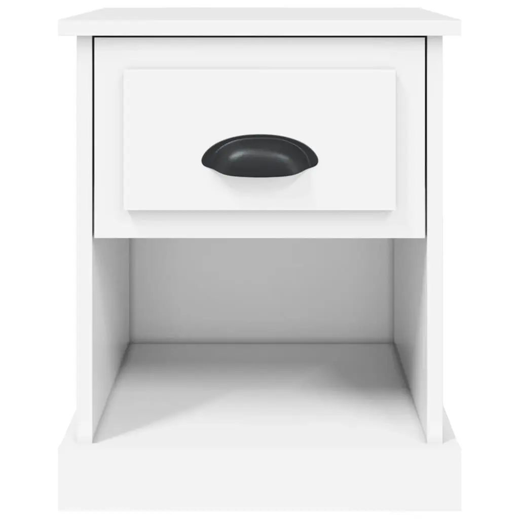Bedside Cabinet Engineered Wood 39 x 39 x 47.5 cm White