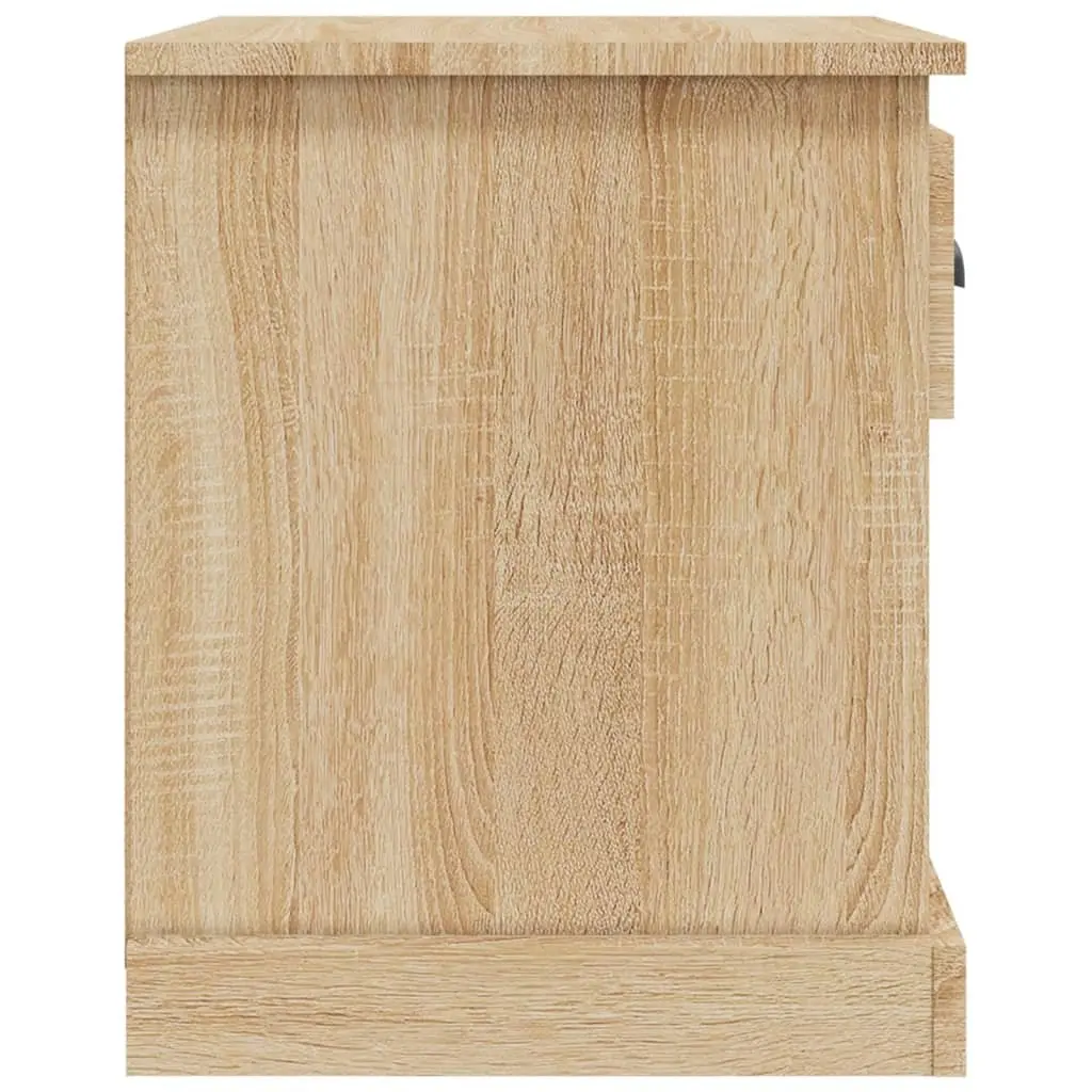 2 Piece Bedside Cabinet Brown Engineered Wood Nightstand with Drawer and Open Compartment 39x39x47.5cm for Bedroom Living Room Storage