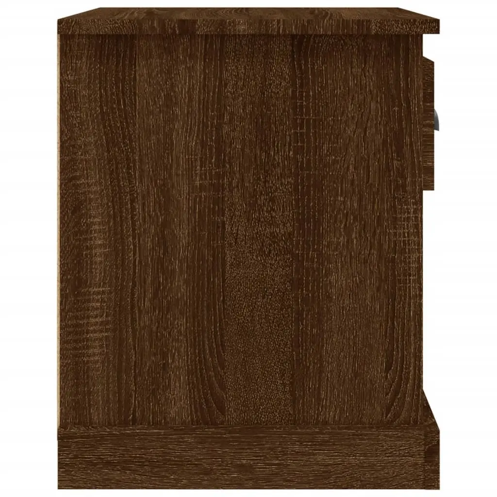 Bedside Cabinets Engineered Wood 39x39x47.5 cm Brown 2 Piece Nightstand