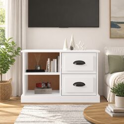 Functional White TV Cabinet for Any Room
