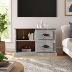 Functional Grey TV Cabinet 73x35.5x47.5cm for Various Spaces