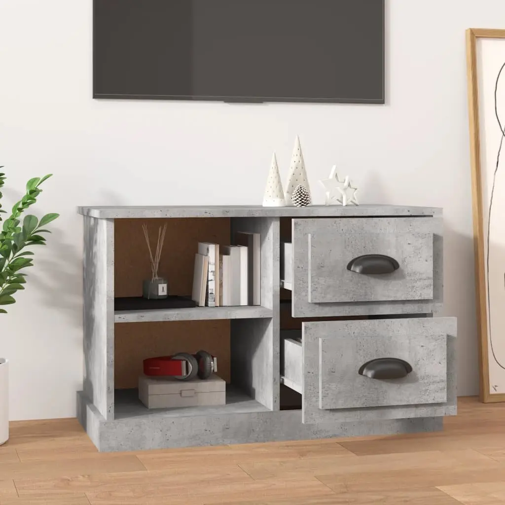 Grey TV Cabinet 73x35.5x47.5cm for Various Spaces