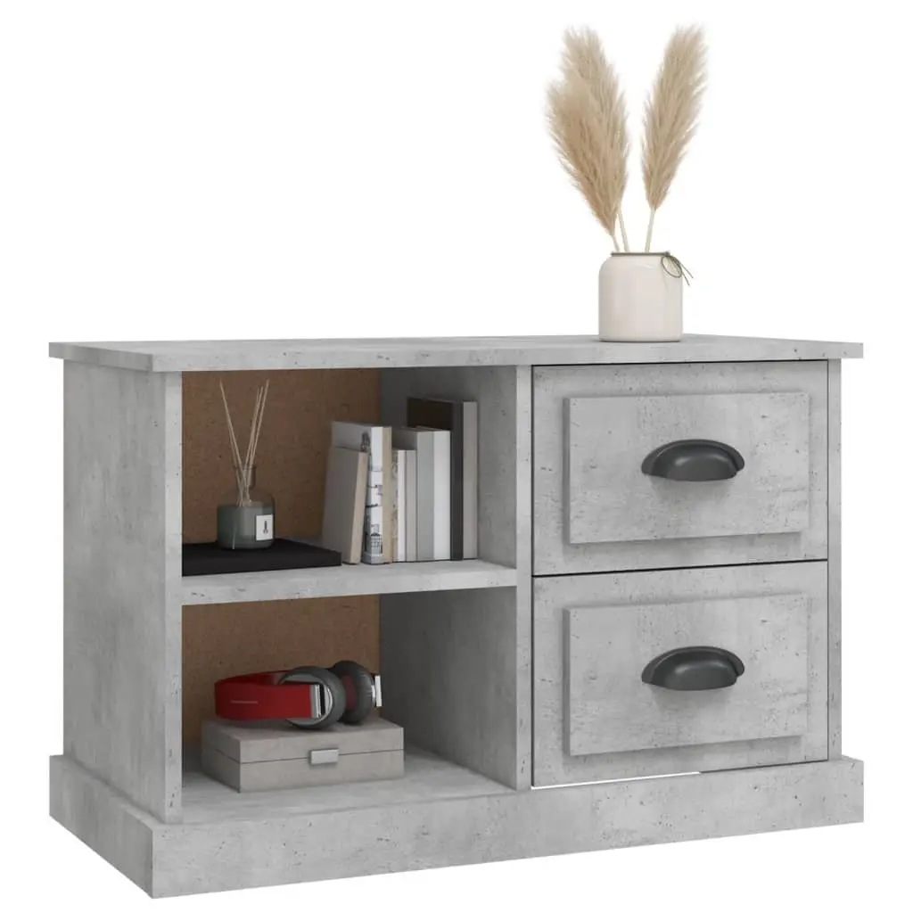 Grey TV Cabinet 73x35.5x47.5cm for Various Spaces