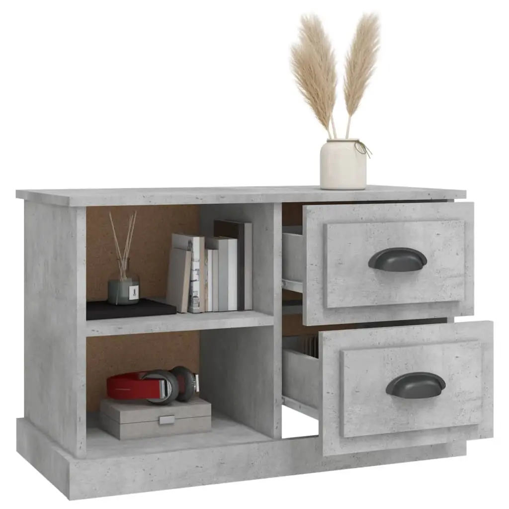 Grey TV Cabinet 73x35.5x47.5cm for Various Spaces