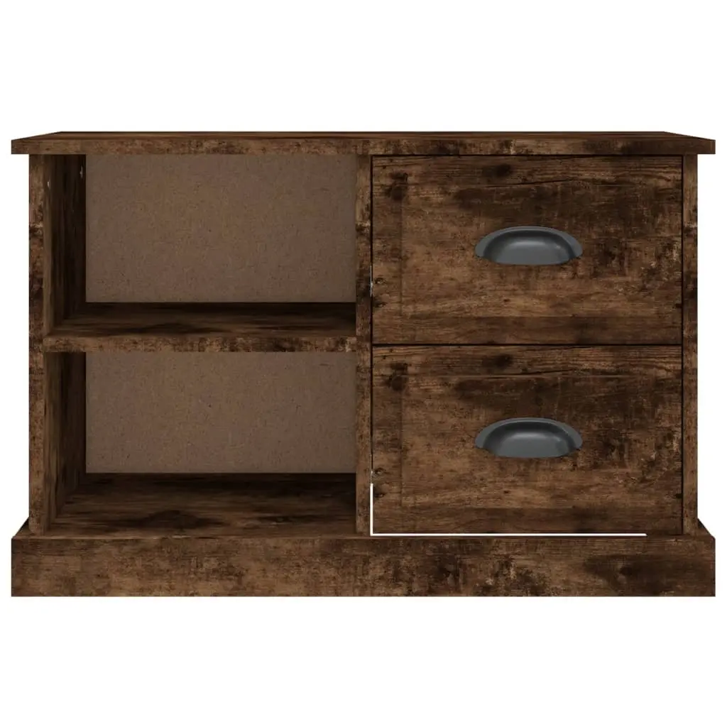 Brown Smoked Oak TV Cabinet with Storage Options