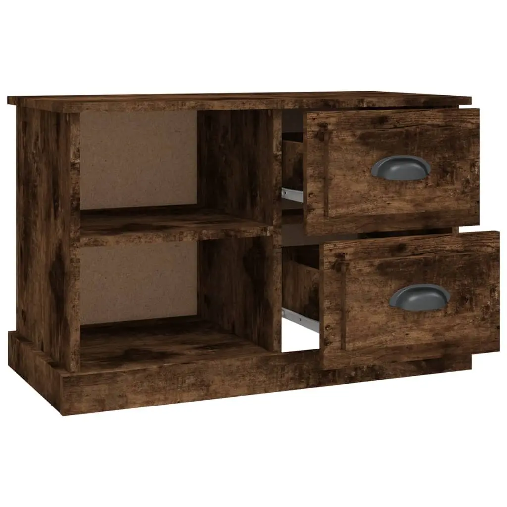 Brown Smoked Oak TV Cabinet with Storage Options