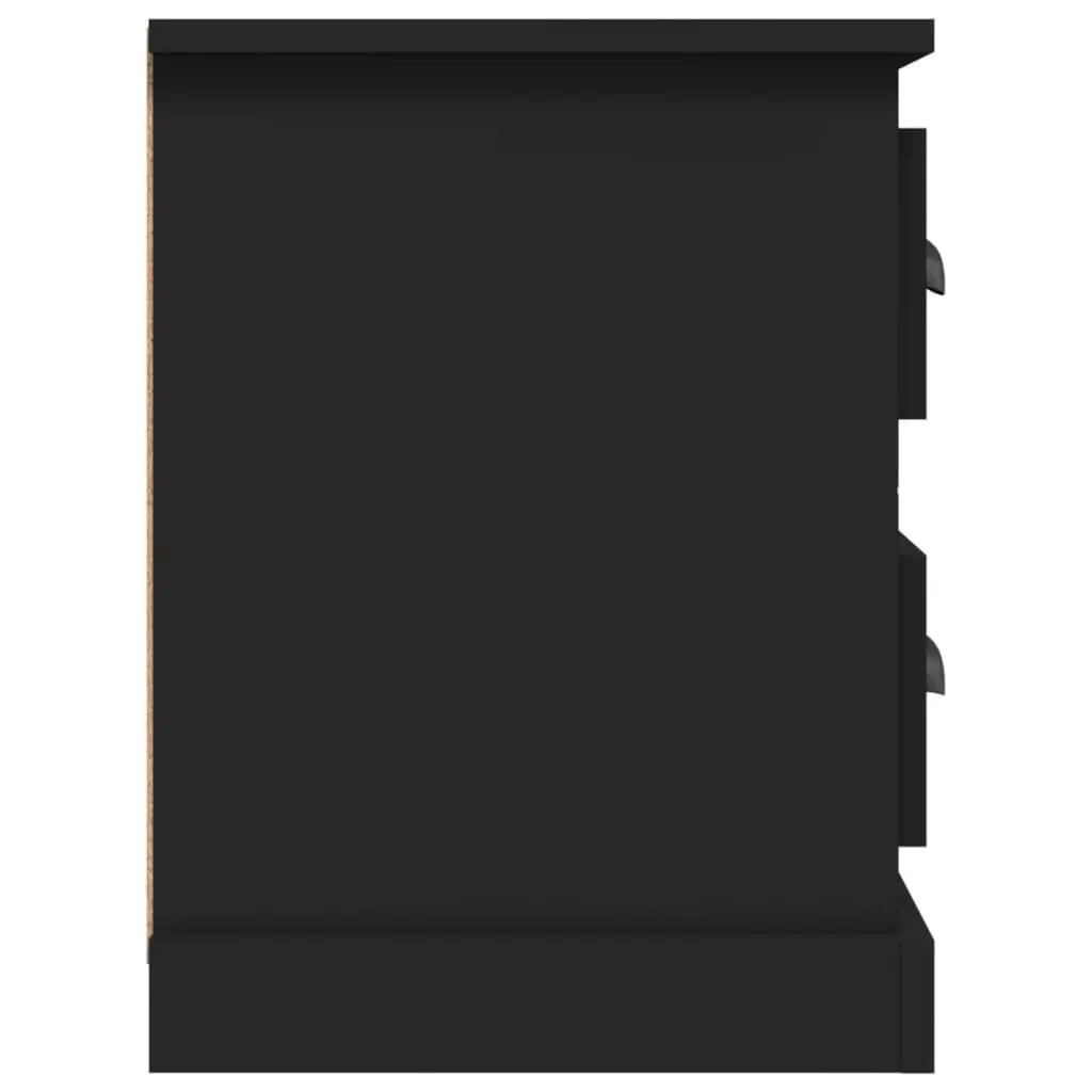 TV Cabinet Engineered Wood 102x35.5x47.5 cm Black Storage Unit with Drawers Open Compartments