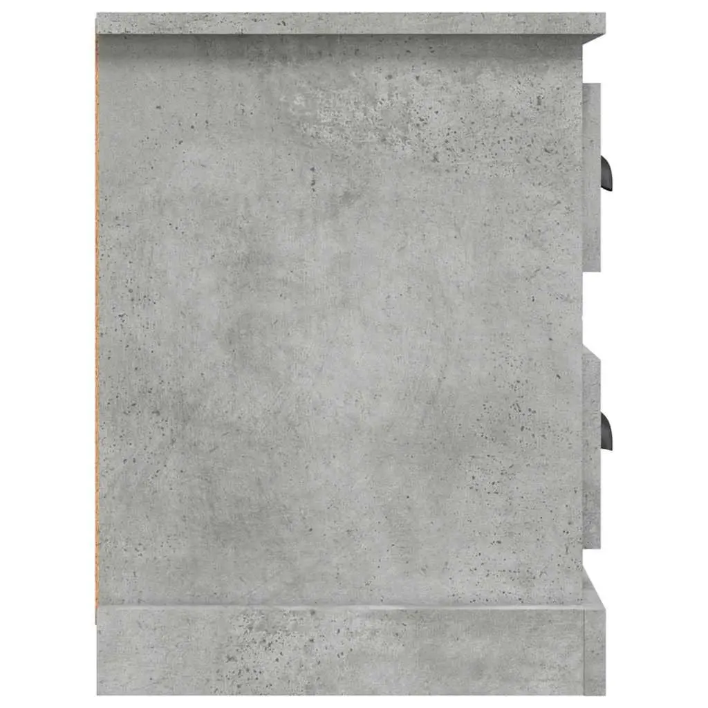 TV Cabinet Grey 102x35.5x47.5cm Engineered Wood Storage Unit 2 Drawers 4