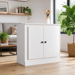 Functional White Sideboard for Everyday Use 70x35.5x67.5 cm