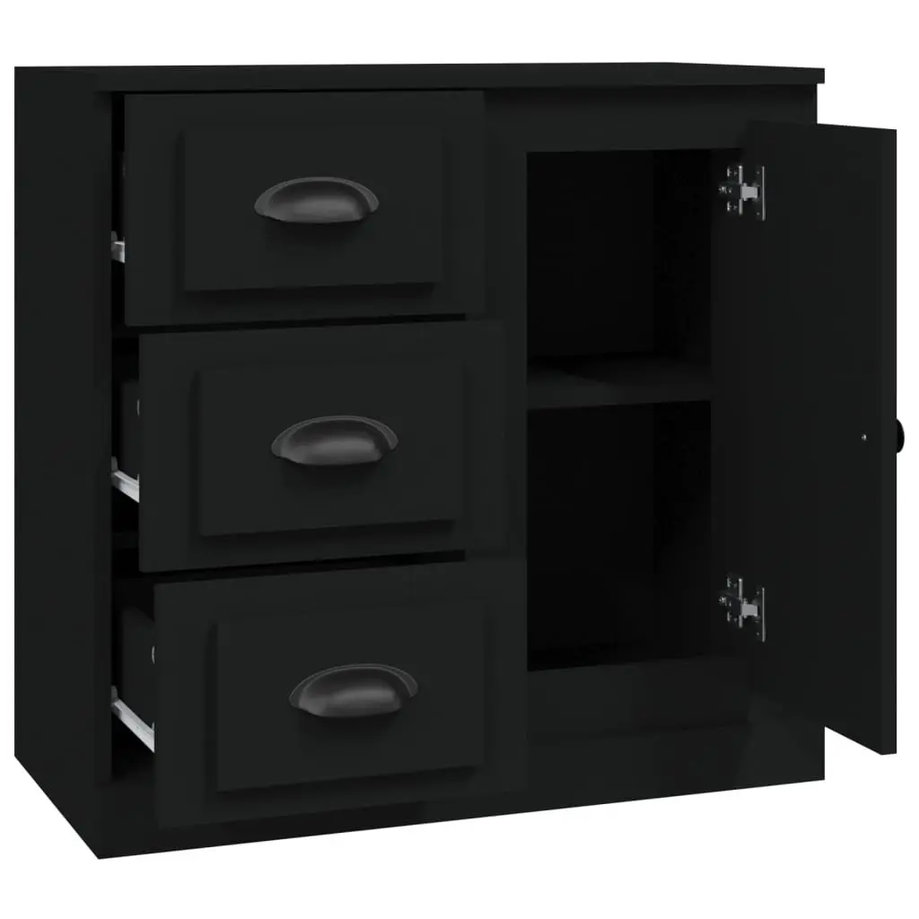 Sideboard Engineered Wood Black 70 x 35.5 x 67.5 cm