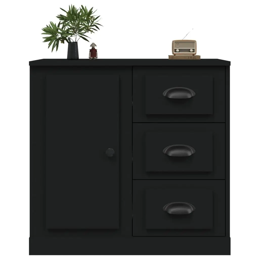 Sideboard Engineered Wood Black 70 x 35.5 x 67.5 cm