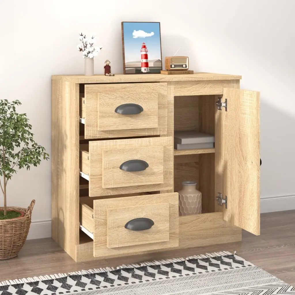 Sideboard Engineered Wood Brown 70x35.5x67.5 cm Storage Cabinet