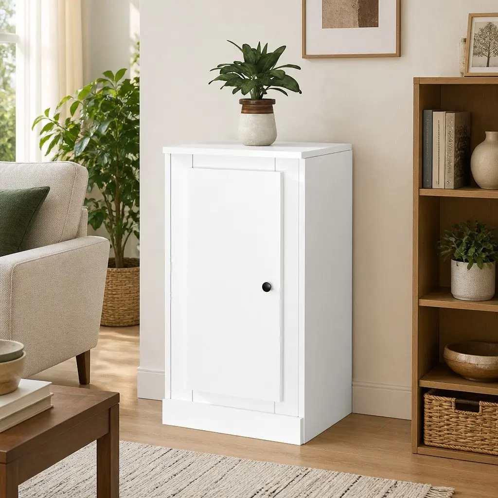 White Sideboard for Organizing Daily Essentials