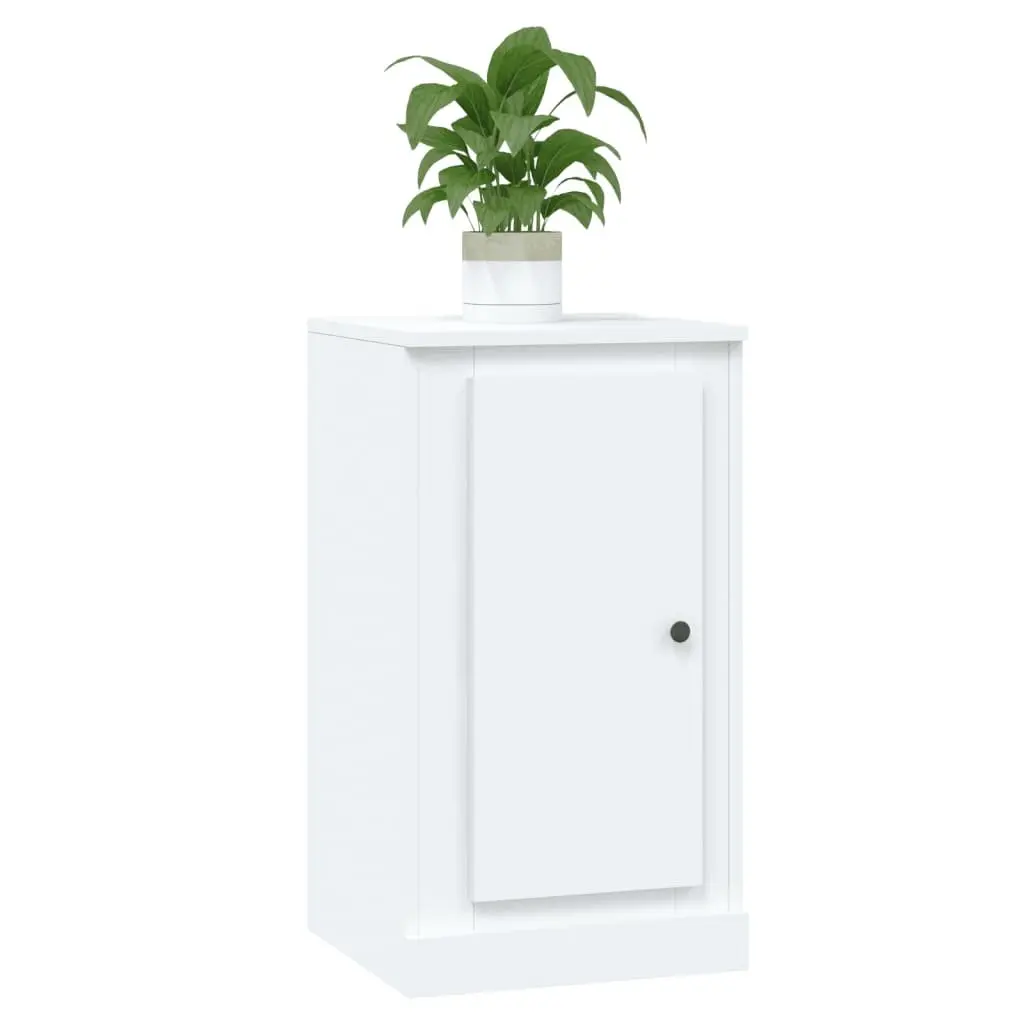 Sideboards Engineered Wood 37.5 x 35.5 x 67.5 cm White Storage Cabinet Cupboard 2 pcs Home Furniture