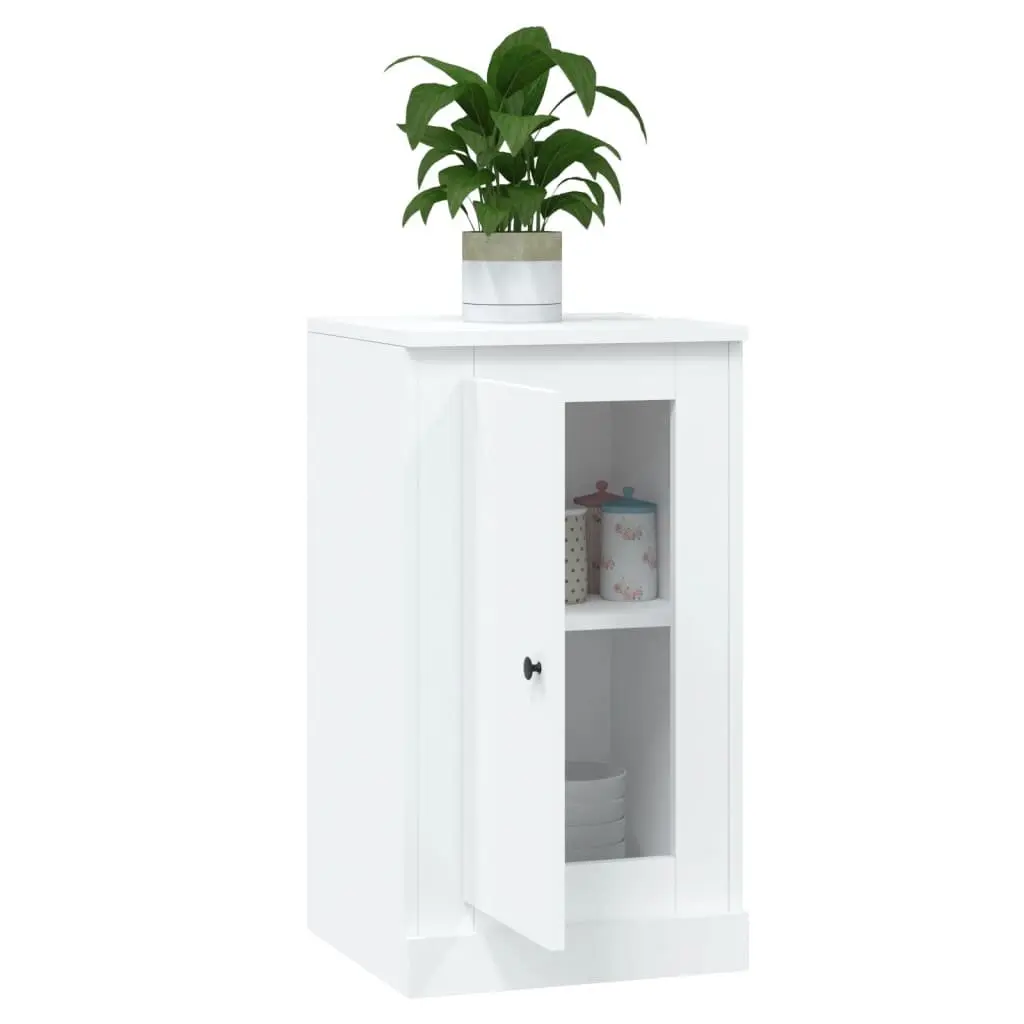 Sideboards Engineered Wood 37.5 x 35.5 x 67.5 cm White Storage Cabinet Cupboard 2 pcs Home Furniture