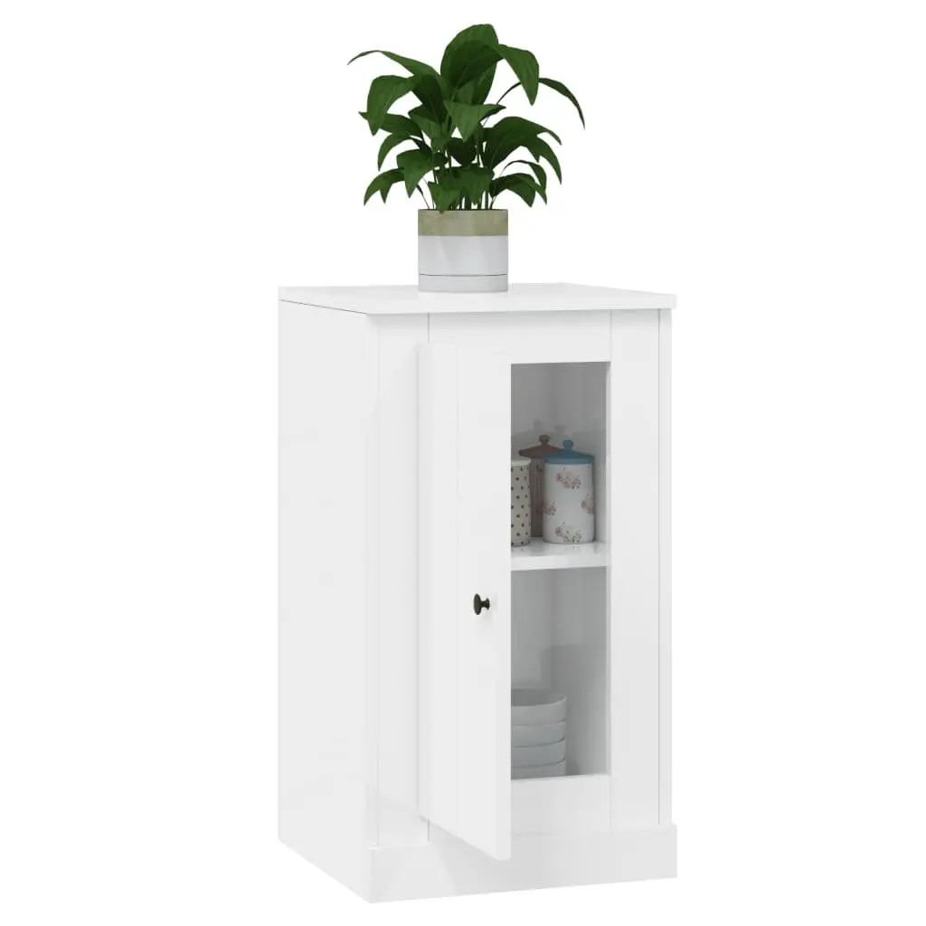 White High Gloss Sideboard Storage Cabinet Engineered Wood Cupboard Furniture