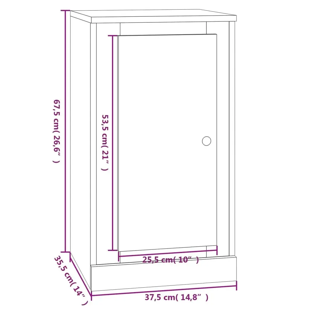 Sideboards 2 pcs Brown Engineered Wood Storage Cabinet Cupboard Display Unit