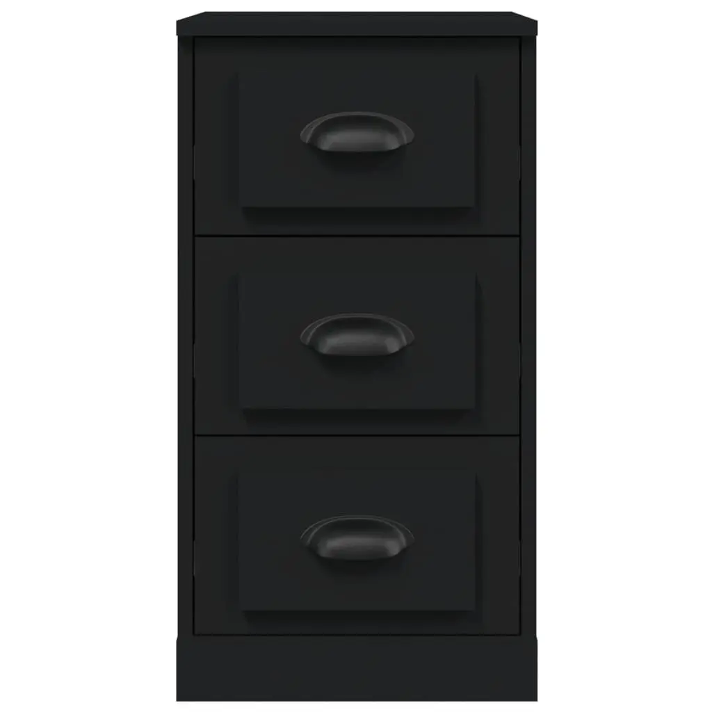 Sideboard Storage Cabinet Engineered Wood 36 x 35.5 x 67.5 cm Black
