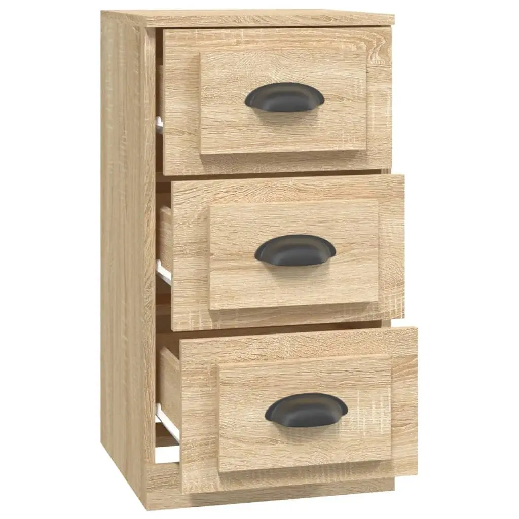 Sideboard Engineered Wood Brown 36W x 35.5D x 67.5H cm Storage Cabinet Furniture Buffet Display Unit