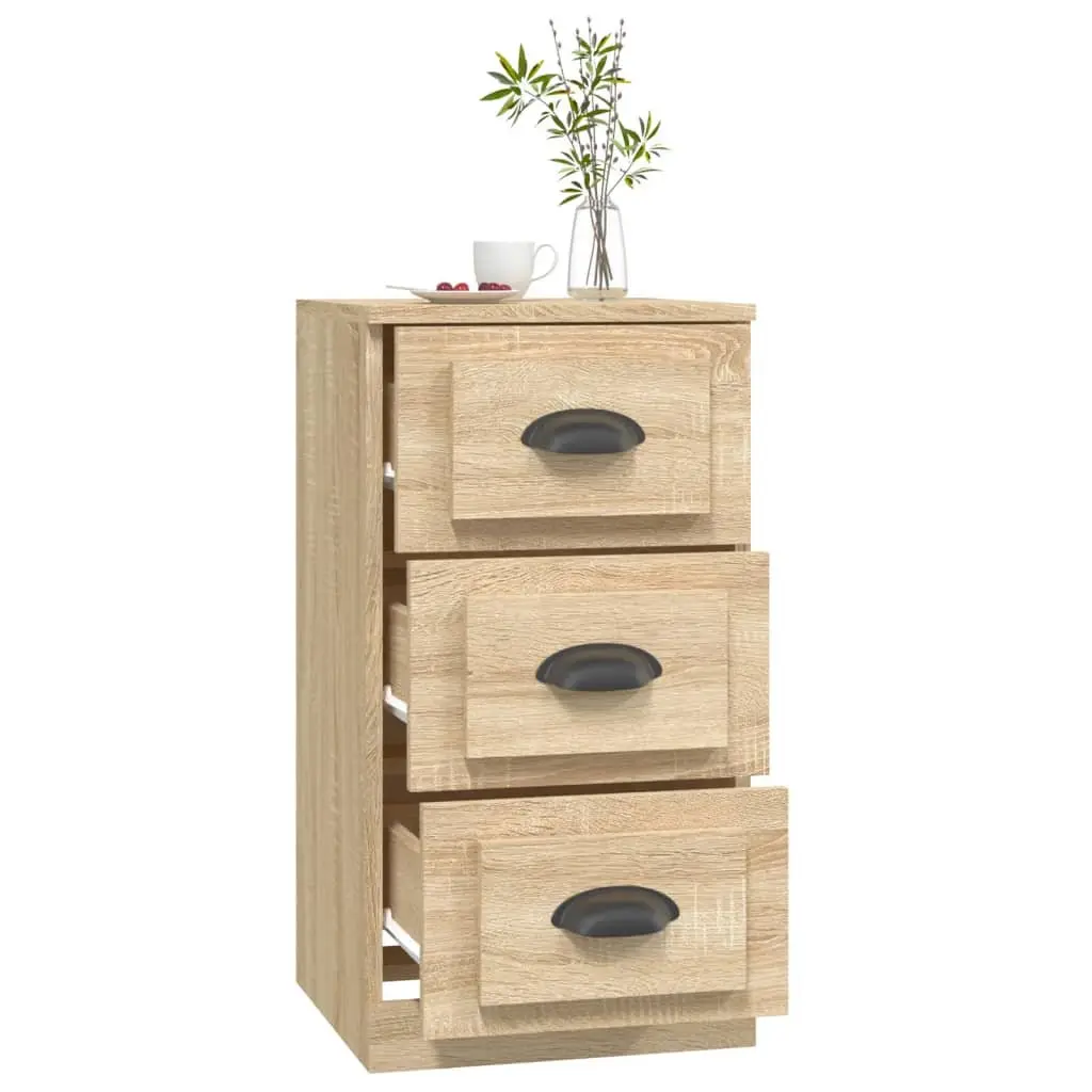 Sideboard Engineered Wood Brown 36W x 35.5D x 67.5H cm Storage Cabinet Furniture Buffet Display Unit