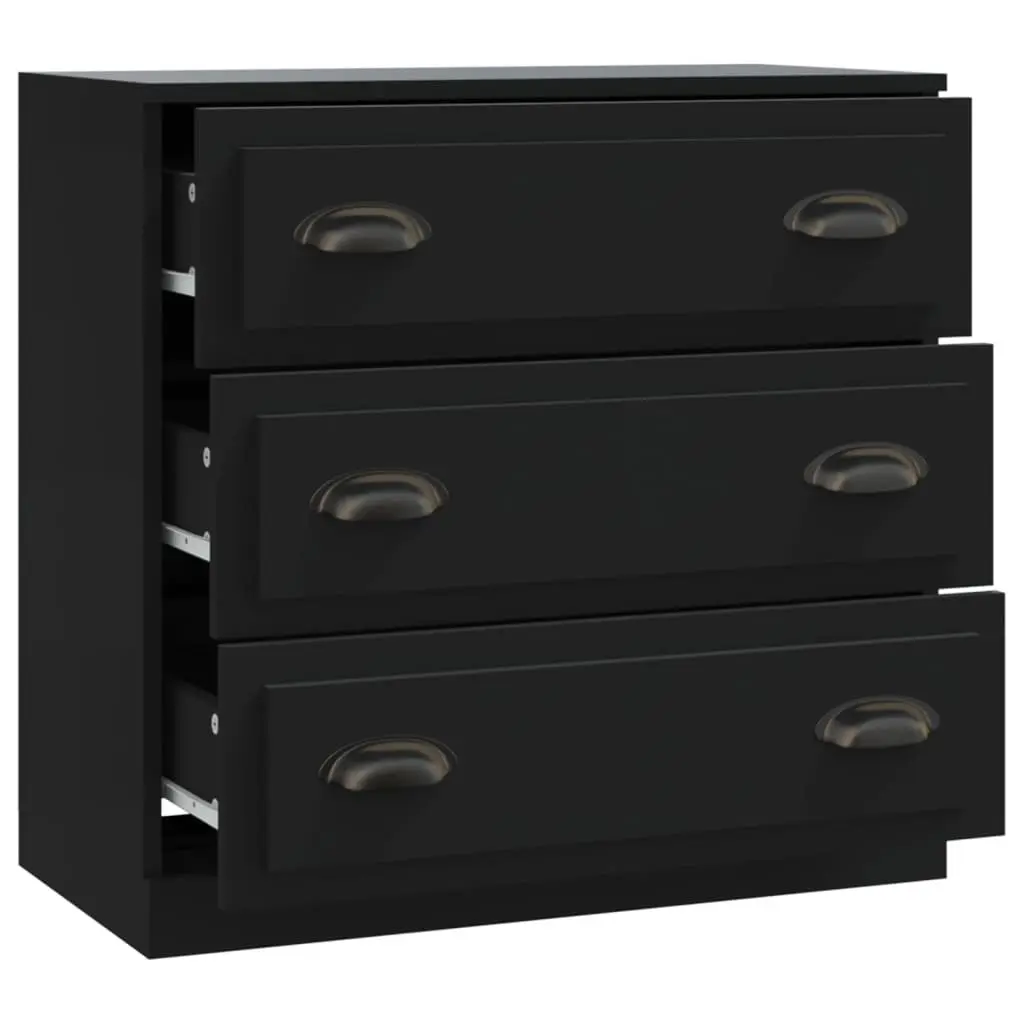 Sideboard Engineered Wood 70W x 35.5D x 67.5H cm Black