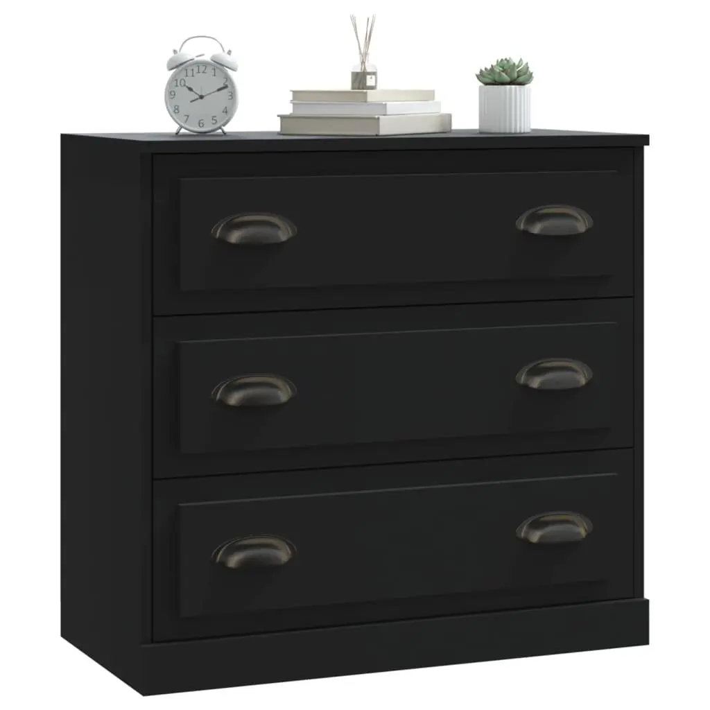 Sideboard Engineered Wood 70W x 35.5D x 67.5H cm Black