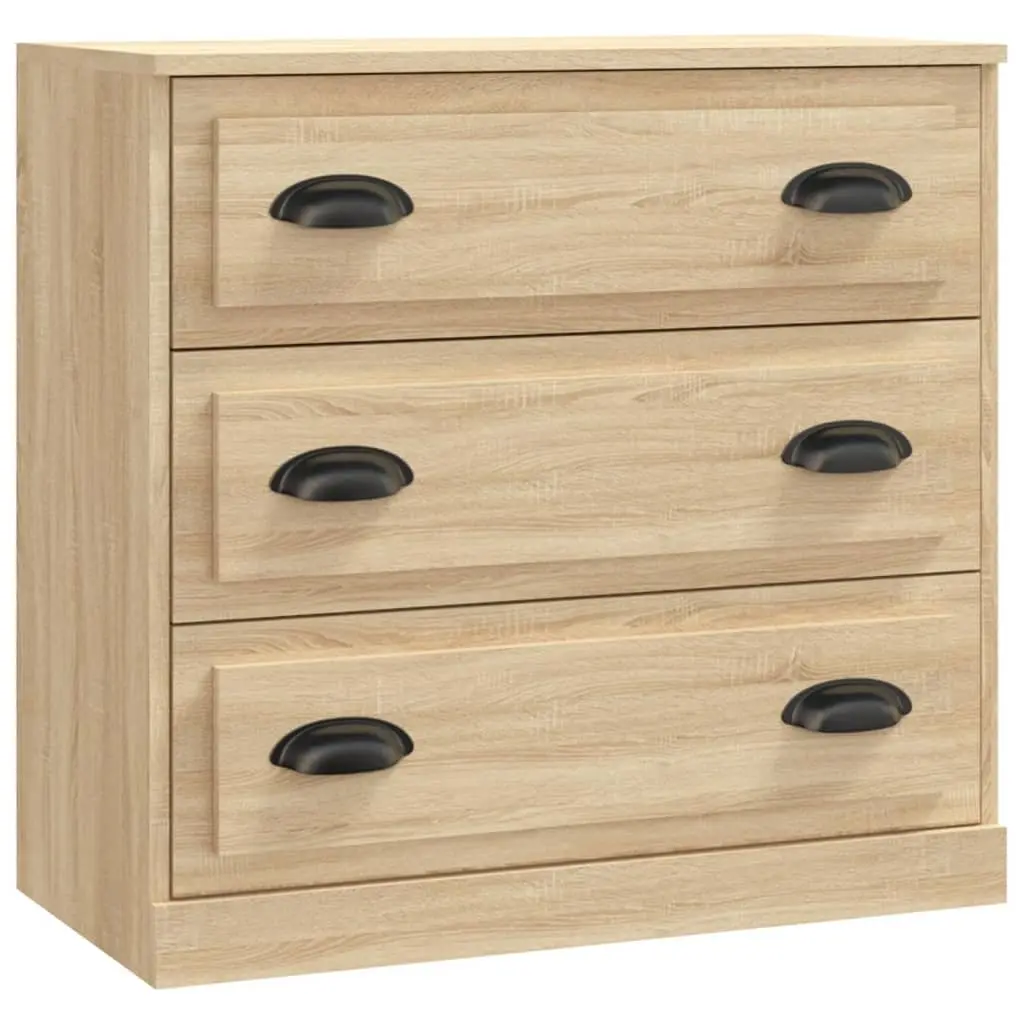 Sideboard Storage Cabinet Brown Engineered Wood 70x35.5x67.5cm Home Furniture