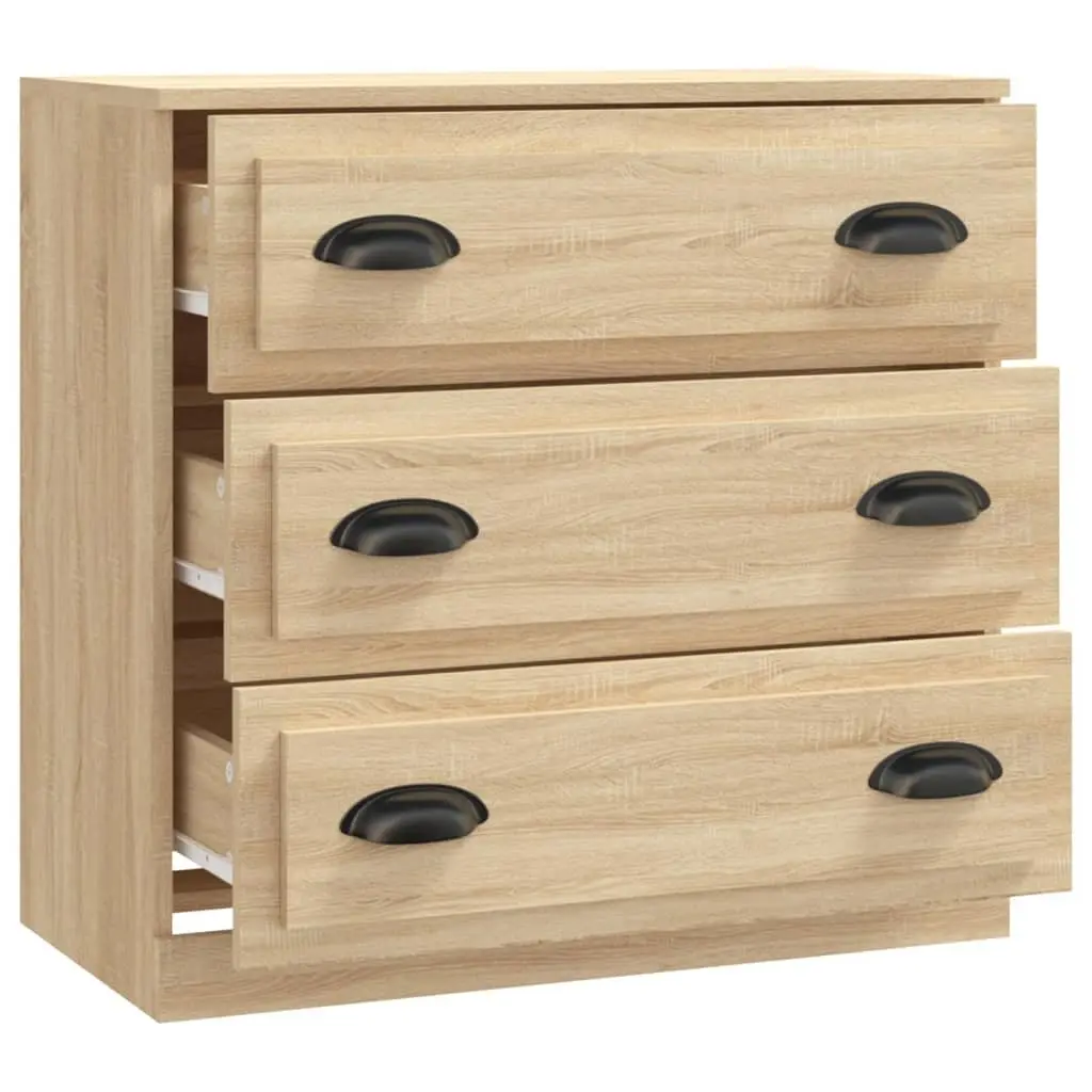 Sideboard Storage Cabinet Brown Engineered Wood 70x35.5x67.5cm Home Furniture
